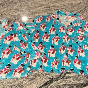 Walmart Holiday Time Vintage Snowman Pajamas